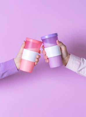 Imagen 2 del producto Vaso Mug para Café 500 ml Lavanda Translúcido