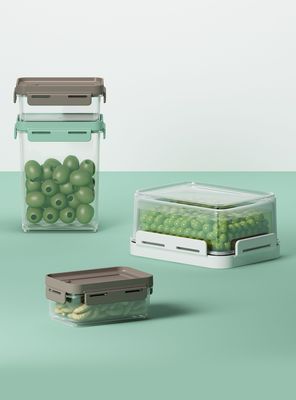 Imagen 2 del producto Pote Contenedor Hermético Tapa Flap 250 Ml Gris