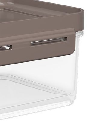 Imagen 2 del producto Pote Contenedor Hermético Tapa Flap 1 Litros Gris