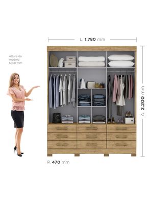 Imagen 2 del producto Clóset New Toquio 3 Puertas 9 Cajones