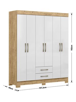 Imagen 2 del producto Clóset 6 Puertas 2 Cajones Escocia