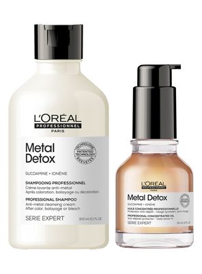 Set Metal Detox Anti-Quiebre Cabello Dañado y con Color Shampoo 300 ml + Aceite 50 ml