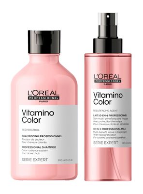 Set Cuidado del Color Cabello Tinturado Vitamino Color Shampoo 300 ml + Spray 190 ml
