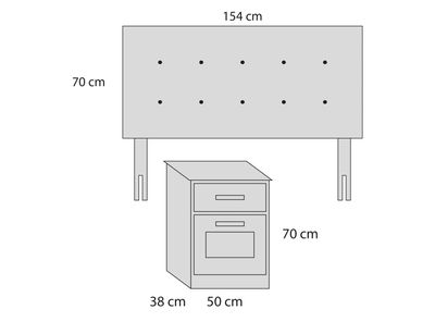 Imagen 2 del producto Set Muebles Aragón Capitoné 2 Plazas