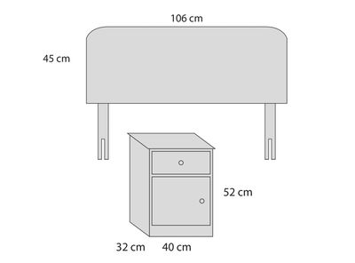 Imagen 2 del producto Set Muebles Córdoba 1.5 Plazas