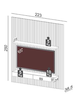 Imagen 2 del producto Home TV 65"" con 2 Cajones
