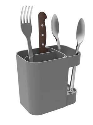 Organizador Soprano de Lavaplatos y Porta Cubiertos Gris