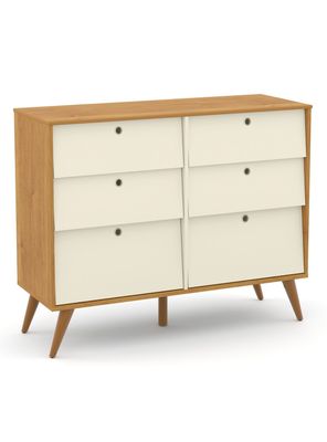 Cómoda Eco Wood 6 Cajones Mdf Beige