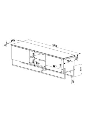 Imagen 2 del producto Rack Decocasa TV 50"" Vesta Base Larga Decocasa