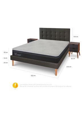 Imagen 2 del producto Cama Europea Hybrid Plus Infinity King + Veladores Niger