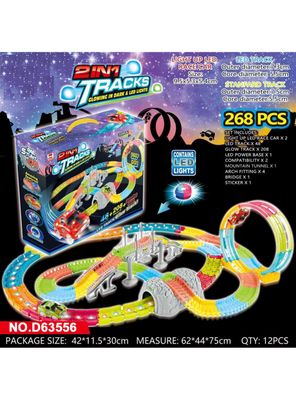 Pista Autos 2 En 1 Glow In The Dark