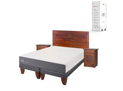 Imagen 2 del producto Cama Europea Smart 2 Plazas Base Dividida + Set Muebles Milán