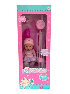 Bebé con Coche de Paseo + Accesorios Bostecitos