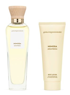 Set Perfume Adolfo Domínguez Agua Fresca Mimosa EDT Mujer 120 ml + Body Lotion 75 ml