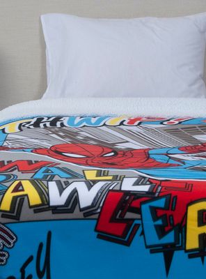 Frazada Sherpa Spider-Man Wall 1.5 Plazas