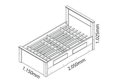 Imagen 2 del producto Cama Funcional 1.5 Plazas Houston