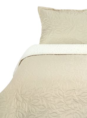Quilt Sherpa Hojas 1 Plaza