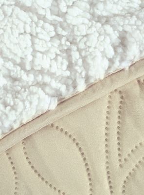 Imagen 2 del producto Quilt Sherpa Hojas 1 Plaza