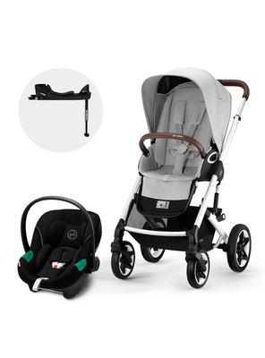 Coche Travel Talos S 2.0 SLV Gris y Silla Aton S2