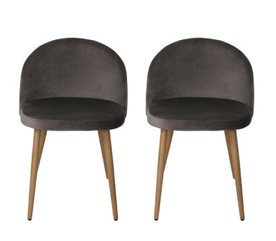 Set 2 Sillas de Comedor Gabrielle Gris
