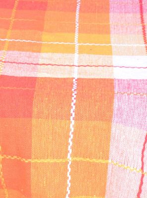 Imagen 2 del producto Mantel Kadar Redondo 180 cm Cuadros Naranja