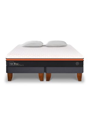 Cama Europea Bee Comfort 2 Plazas Base Dividida + Almohada