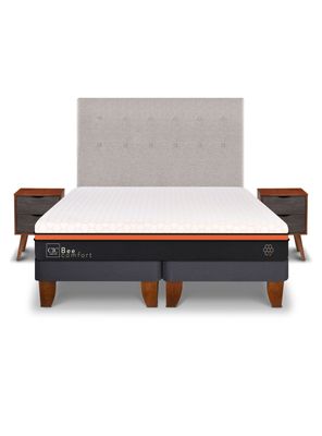 Imagen 2 del producto Cama Europea Bee Comfort 2 Plazas Base Dividida + Set Muebles Tigris