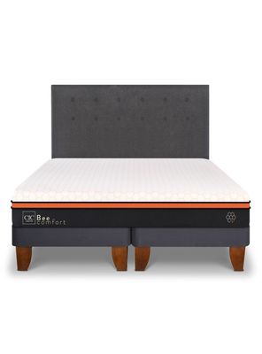 Imagen 2 del producto Cama Europea Bee Comfort 2 Plazas Base Dividida + Respaldo Eufrates