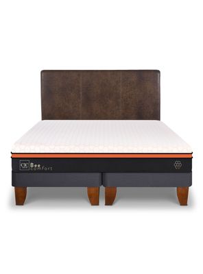 Imagen 2 del producto Cama Europea Bee Comfort 2 Plazas Base Dividida + Respaldo Baker