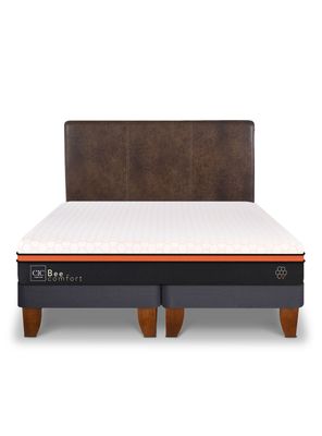 Cama Europea Bee Comfort King + Respaldo Baker