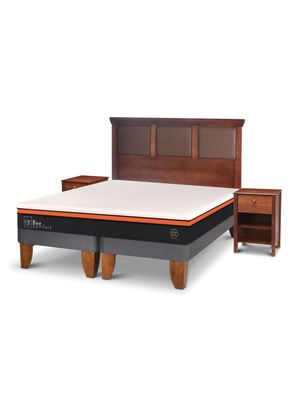 Imagen 2 del producto Cama Europea Bee Comfort 2 Plazas Base Dividida + Set Muebles New Torino