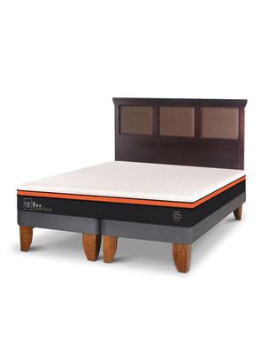 Imagen 2 del producto Cama Europea Bee Comfort 2 Plazas Base Dividida + Respaldo New Torino Choc