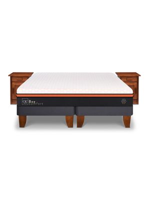 Cama Europea Bee Comfort King + Veladores Milán