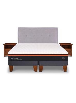 Imagen 2 del producto Cama Europea Bee Comfort 2 Plazas Base Dividida + Set Muebles Ganges