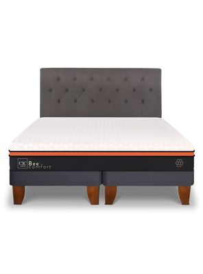 Imagen 2 del producto Cama Europea Bee Comfort 2 Plazas Base Dividida + Respaldo Kavery