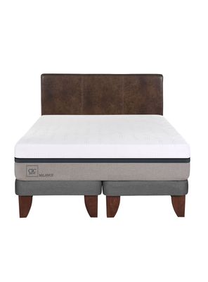 Imagen 1 del producto Cama Europea Balance King Base Dividida + Respaldo Baker