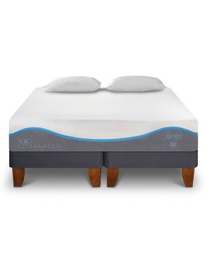 Cama Europea Alaska 2 Plazas Base Dividida Almohada