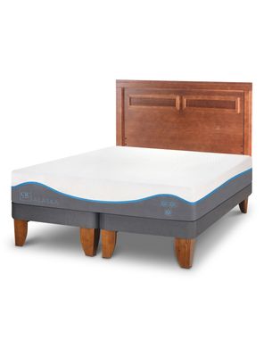 Cama Europea Alaska King + Respaldo Milán