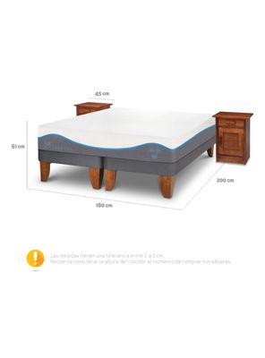 Imagen 2 del producto Cama Europea Alaska King + Veladores Milán