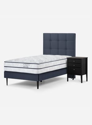 Cama Europea Autonomy 1.5 Plazas + Set Muebles Issey