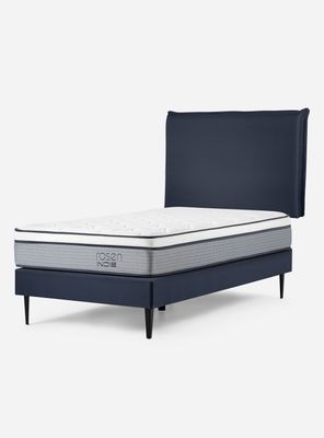 Imagen 1 del producto Cama Europea Indie 1 Plaza + Respaldo Maurice