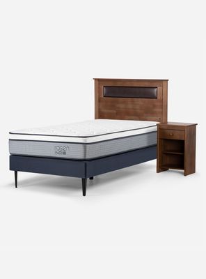 Cama Europea Indie 1 Plaza + Set Muebles Ferrara