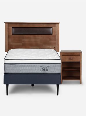 Imagen 2 del producto Cama Europea Indie 1 Plaza + Set Muebles Ferrara