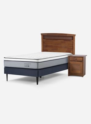 Cama Europea Indie 1 Plaza + Set Muebles Veneto