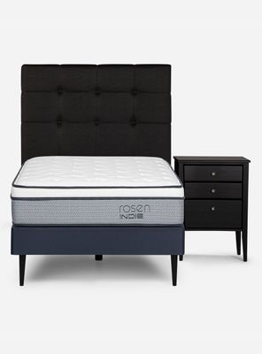 Imagen 2 del producto Cama Europea Indie 1.5 Plazas + Set Muebles Issey