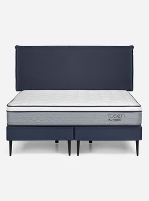 Imagen 2 del producto Cama Europea Indie 2 Plazas Base Dividida + Respaldo Maurice