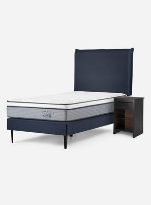 Cama Europea Indie 1.5 Plazas + Set Muebles Maurice