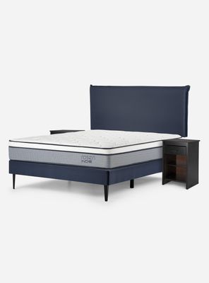 Cama Europea Indie 2 Plazas + Set Muebles Maurice