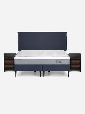 Imagen 2 del producto Cama Europea Indie 2 Plazas Base Dividida + Set Muebles Maurice