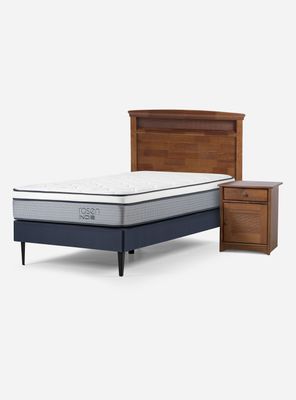 Cama Europea Indie 1.5 Plazas + Set Muebles